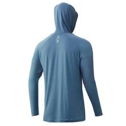 Huk Waypoint Hooded Shirt - Silver Blue