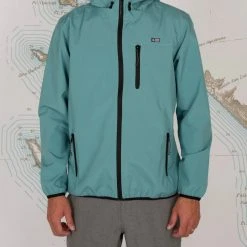 Apparel Salty Crew Headwind Packable Jacket Dark Aqua