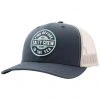 Freshwater Salty Crew Landing Retro Trucker Hat - Navy Silver