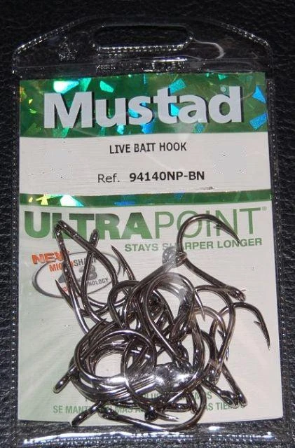 Mustad Ultrapoint Live Bait Hook 94140NP-BN 4 Mustad Ultrapoint Live Bait Hook 94140NP-BN