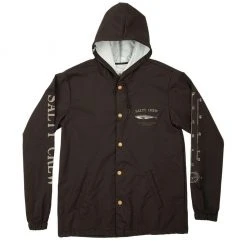 Salty Crew Bruce Snap Jacket Black Freshwater