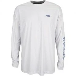 Aftco Jigfish UV Protection LS Fishing Shirt - White