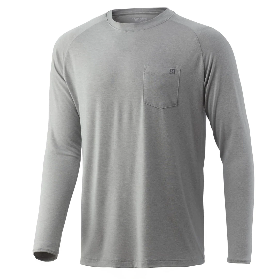 Freshwater Huk Waypoint Long Sleeve Shirt - Grey 3 Freshwater Huk Waypoint Long Sleeve Shirt - Grey