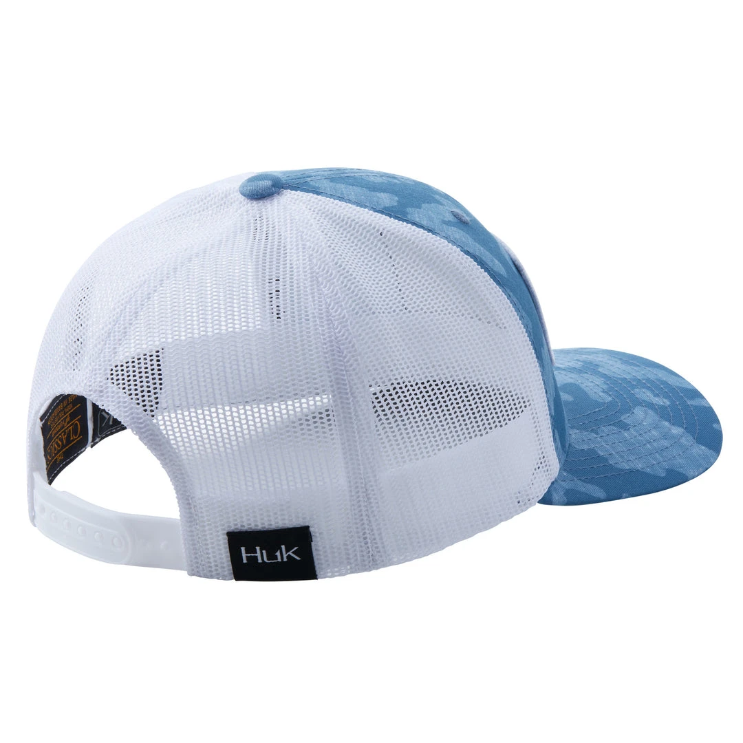 Huk Running Lakes Trucker Hat Titanium Blue Apparel 4 Huk Running Lakes Trucker Hat Titanium Blue Apparel