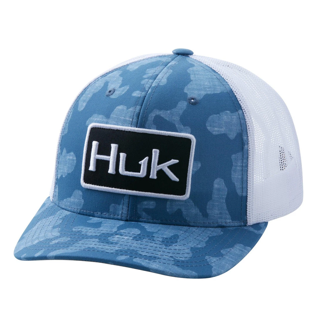 Huk Running Lakes Trucker Hat Titanium Blue Apparel 3 Huk Running Lakes Trucker Hat Titanium Blue Apparel