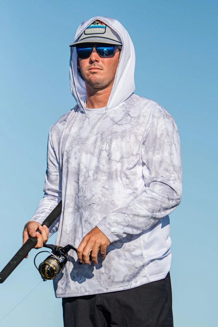 Huk Icon X Hooded LS Shirt Mossy Oak Drift Apparel 7 Huk Icon X Hooded LS Shirt Mossy Oak Drift Apparel