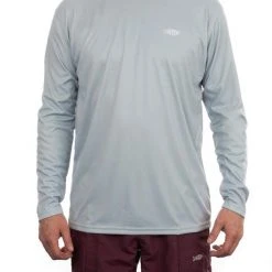 Aftco Jigfish LS Performance Shirt - Light Grey