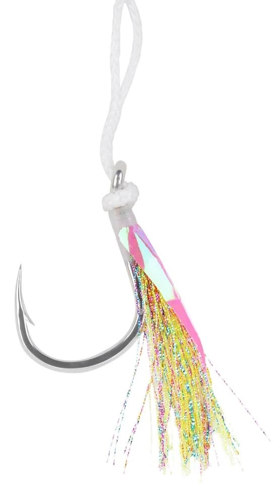 Mustad Jigging Assist Hook Green Flash J-ASSIST1 3 Mustad Jigging Assist Hook Green Flash J-ASSIST1