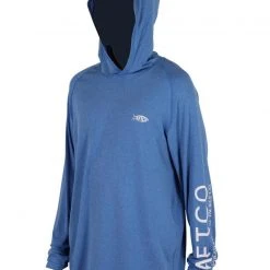 Aftco Samurai Sun Protection Hoodie - Nautical Blue Heather