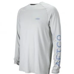 Aftco Samurai LS Sun Protection Shirt - Silver Heather