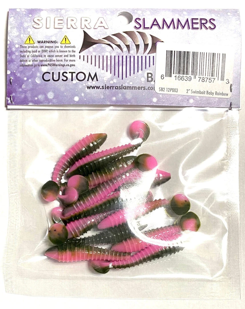 Sierra Slammers 2" Trout Bulk Swimbaits Freshwater 5 Sierra Slammers 2" Trout Bulk Swimbaits Freshwater