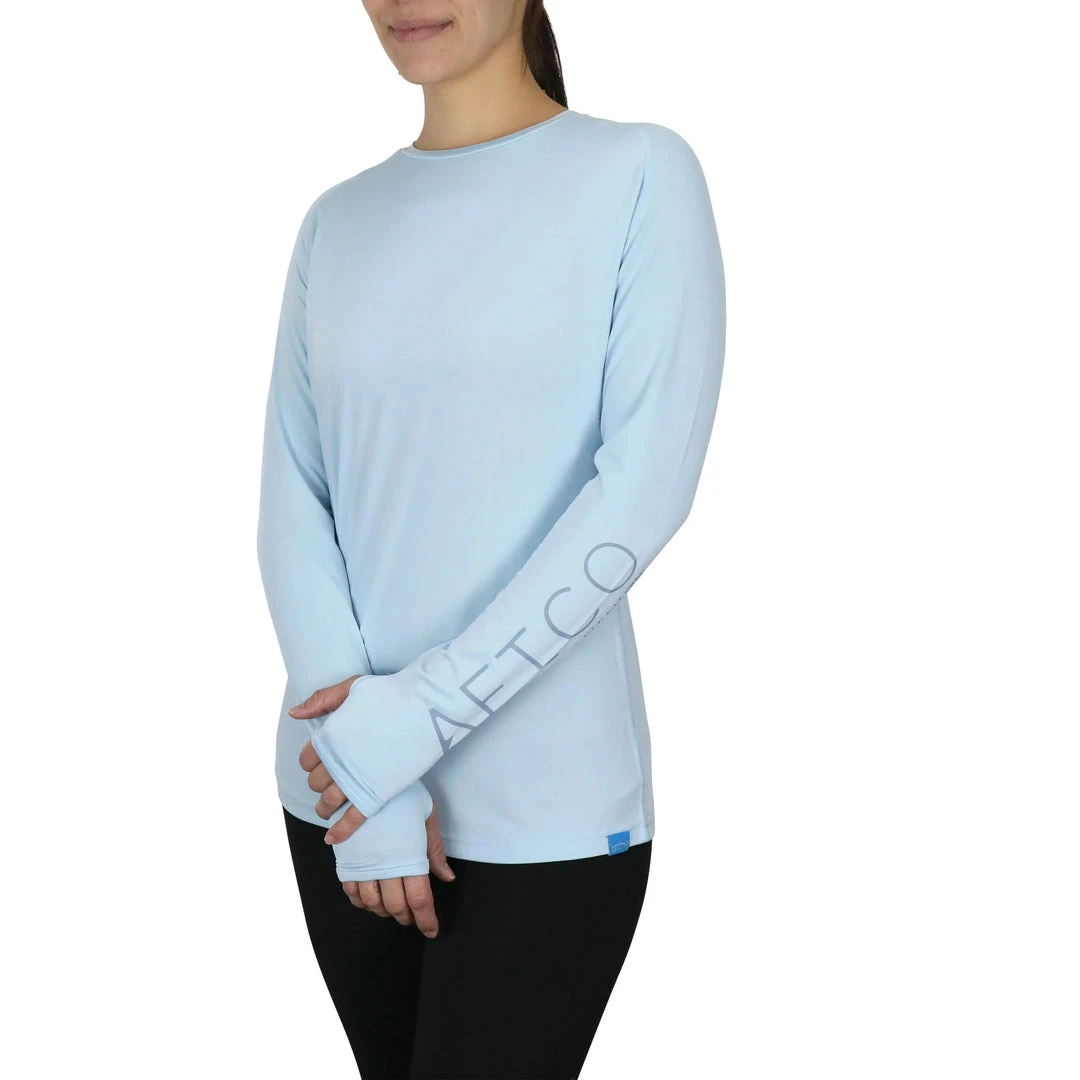 Aftco Women's Samurai LS Sun Protection Shirt - Sky Blue 4 Aftco Women's Samurai LS Sun Protection Shirt - Sky Blue