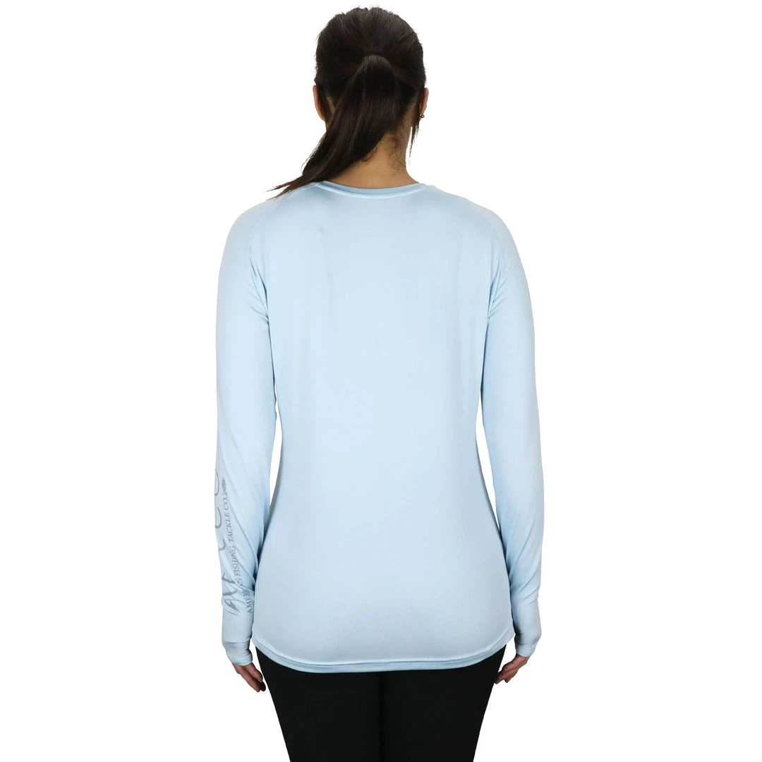 Aftco Women's Samurai LS Sun Protection Shirt - Sky Blue 3 Aftco Women's Samurai LS Sun Protection Shirt - Sky Blue